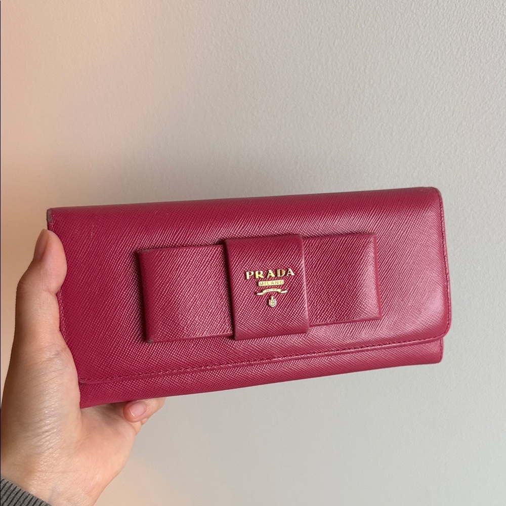 Prada Fuchsia Leather Wallet